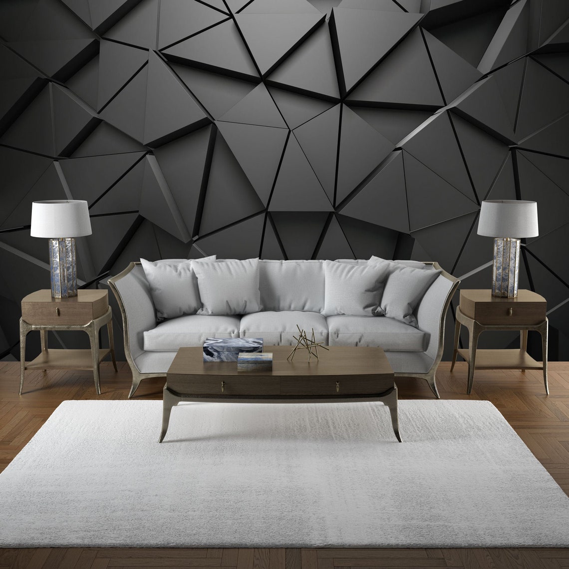3d hexagon duvar kağıdı
